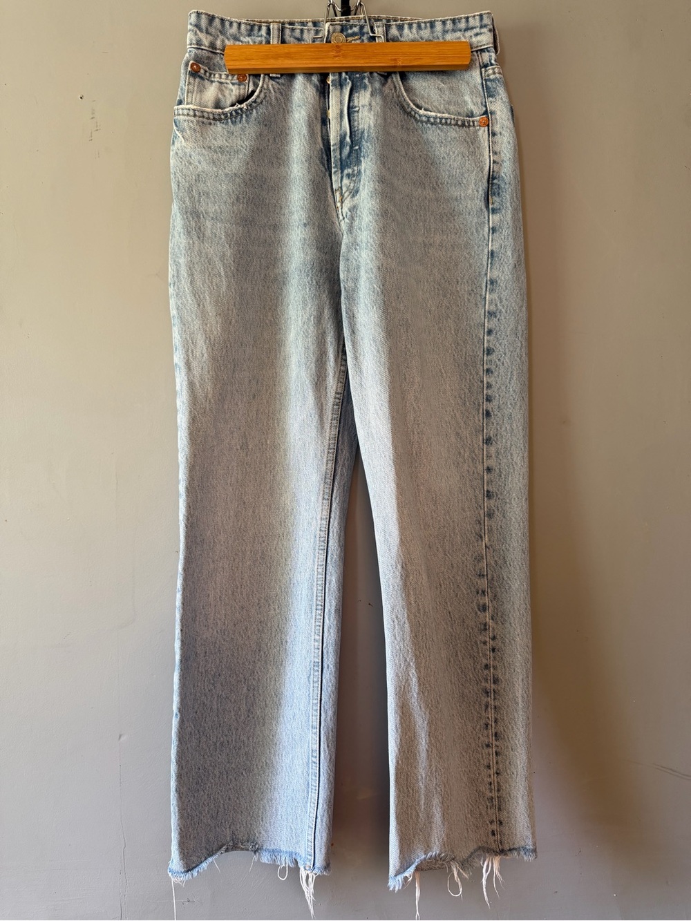 Zara Light Wash Straight Leg Jeans